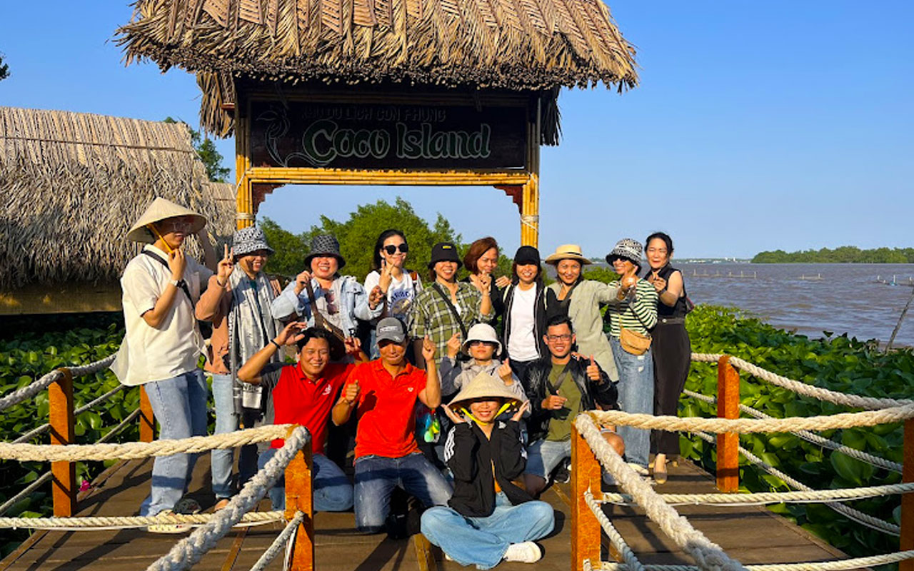 Check-in Coco Island tại KDL Cồn Phụng